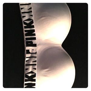 Sold sold  SALE ! PINK / White strapless bra !